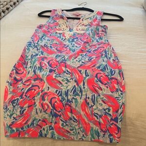 Lilly Pulitzer Pink and Blue Floral Mini Dress